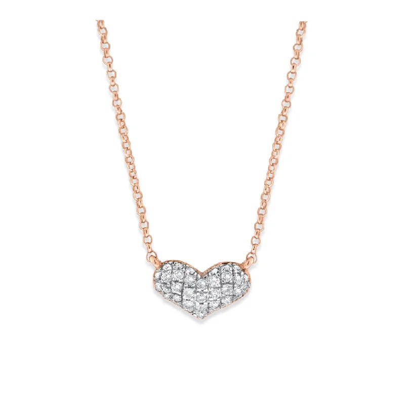 freshwater pearl drop earrings KC Designs 14K Diamond Puffed Heart Necklace
