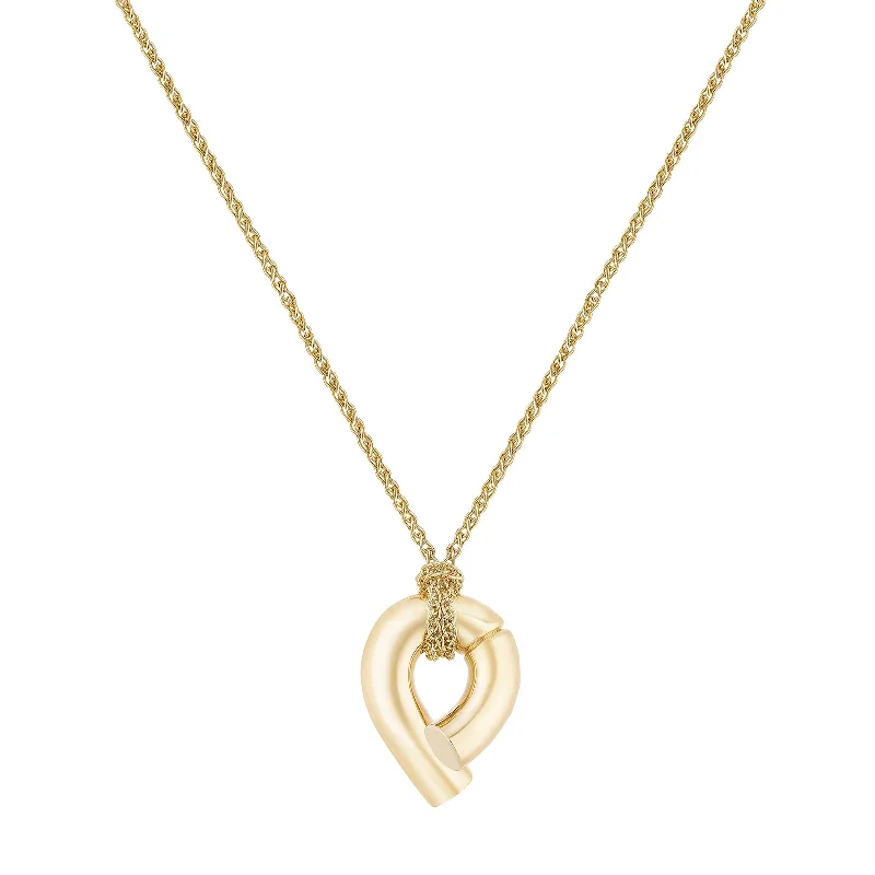 Knotted Oera Pendant Necklace - Yellow Gold