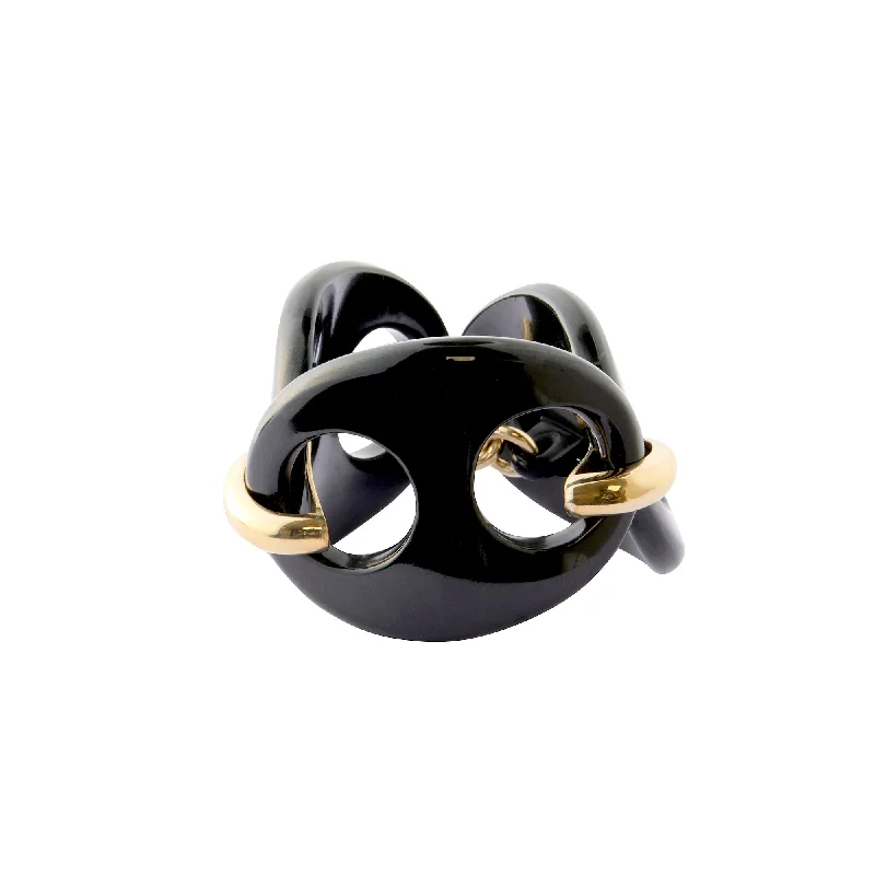 Mariner Link Toggle Bracelet - Black Jade