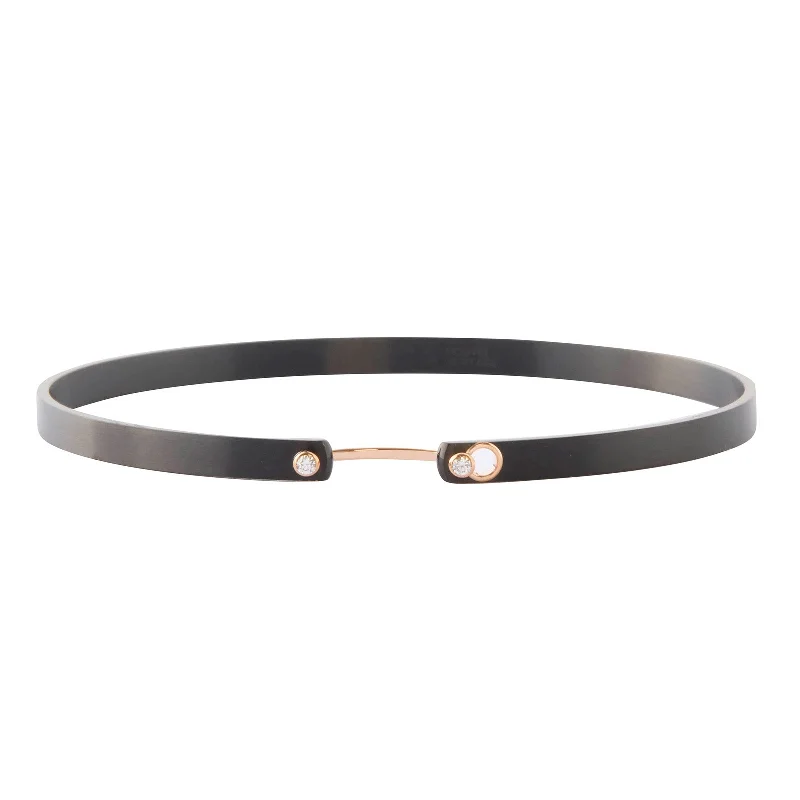 Midnight In Manhattan Bangle - Black Titanium