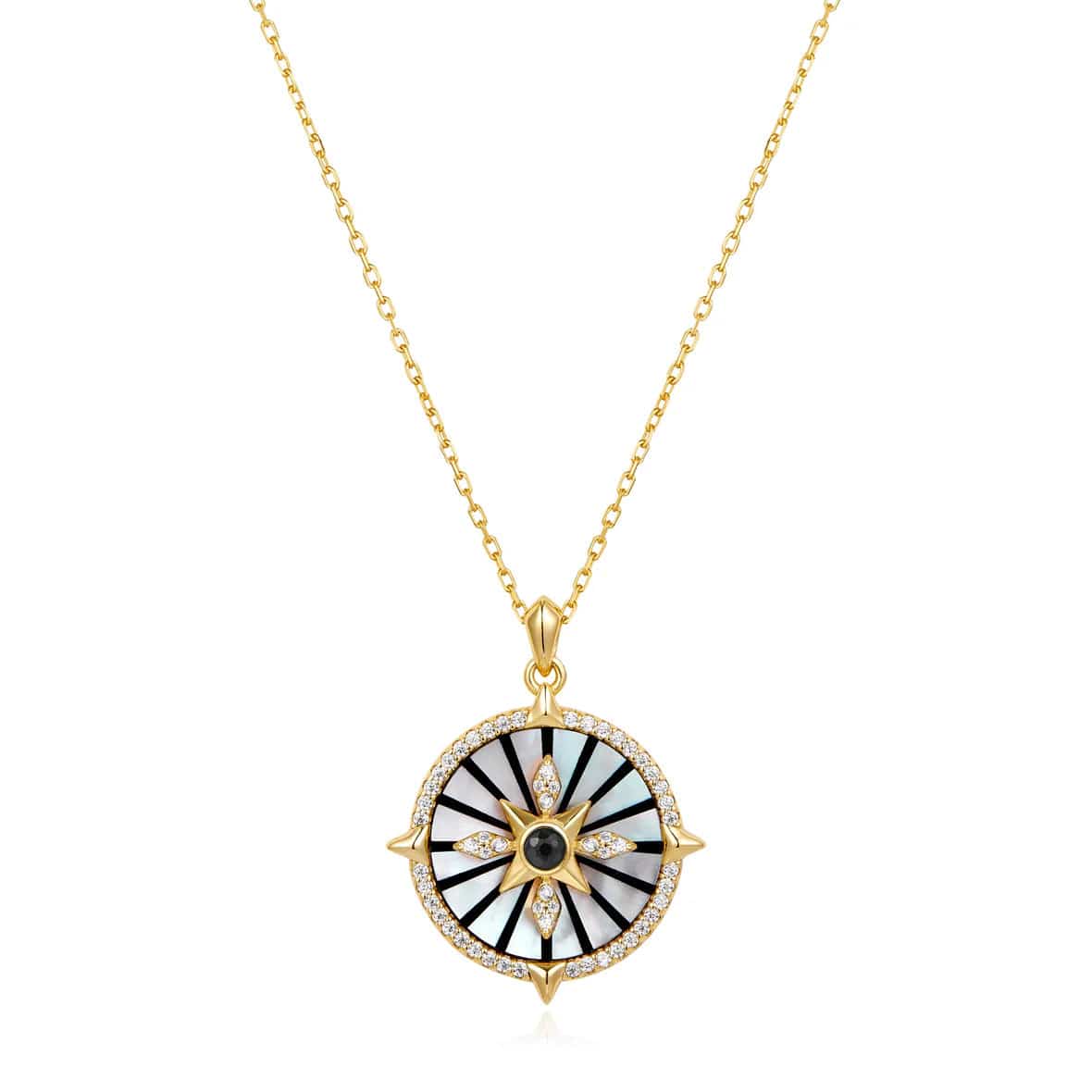 Gold Astrolabe Necklace