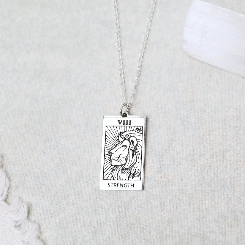 Strength Tarot Card Pendant Necklace