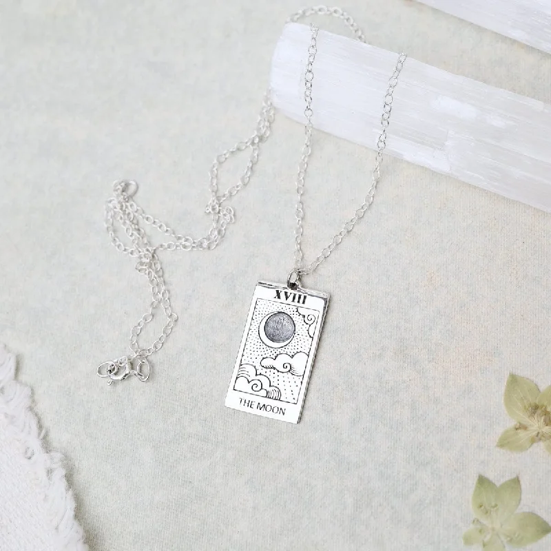 Moon Tarot Card Pendant Necklace