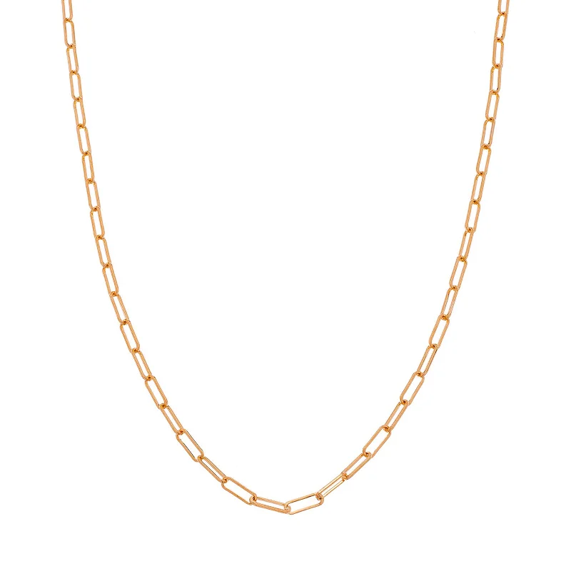 Medium Paper Clip Chain - Rose Gold