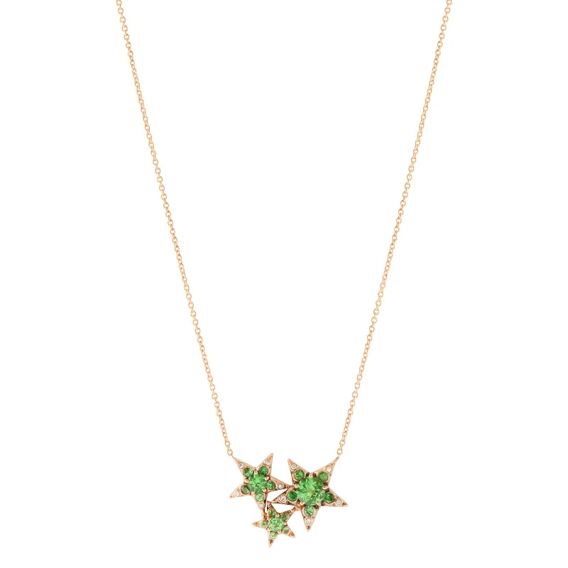 Istanbul Star Cluster Necklace - Tsavorite