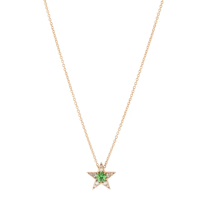 Istanbul Star Necklace - Tsavorite & Diamond