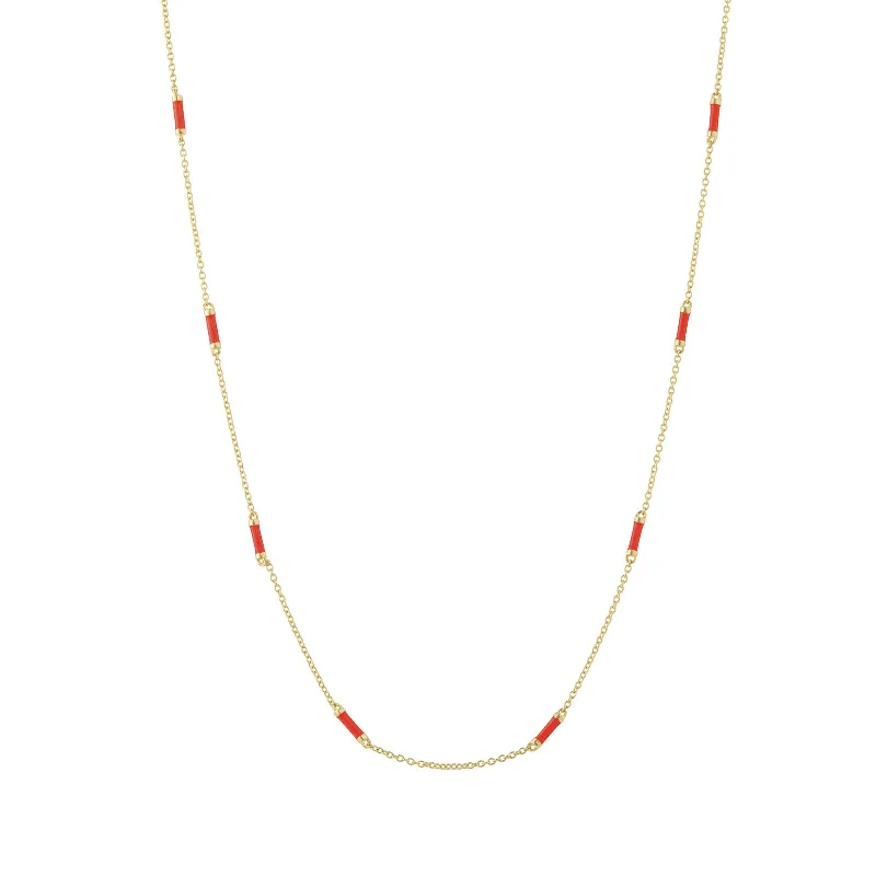 18" Apple Bar Chain Necklace