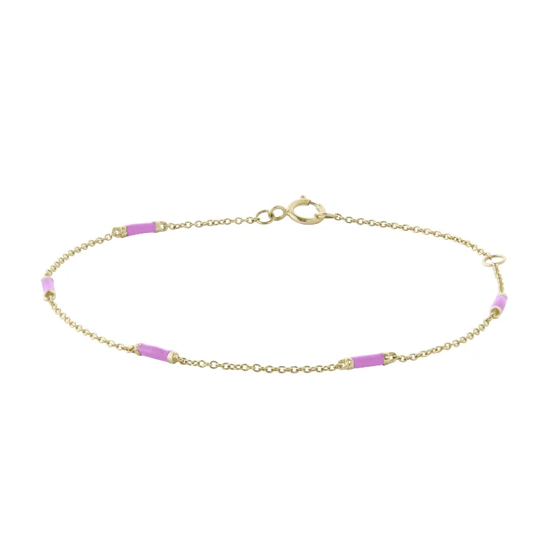 Peony Bar Chain Bracelet