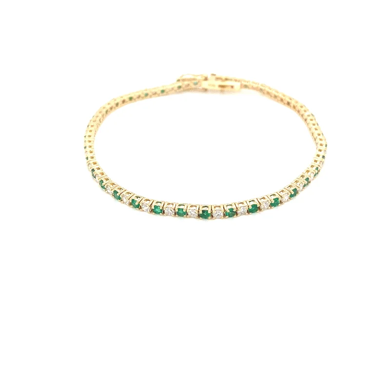 Vintage Emerald and Diamond Bracelet