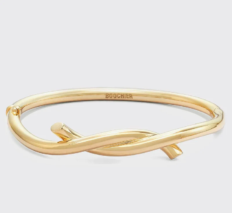 YELLOW GOLD TIES BANGLE