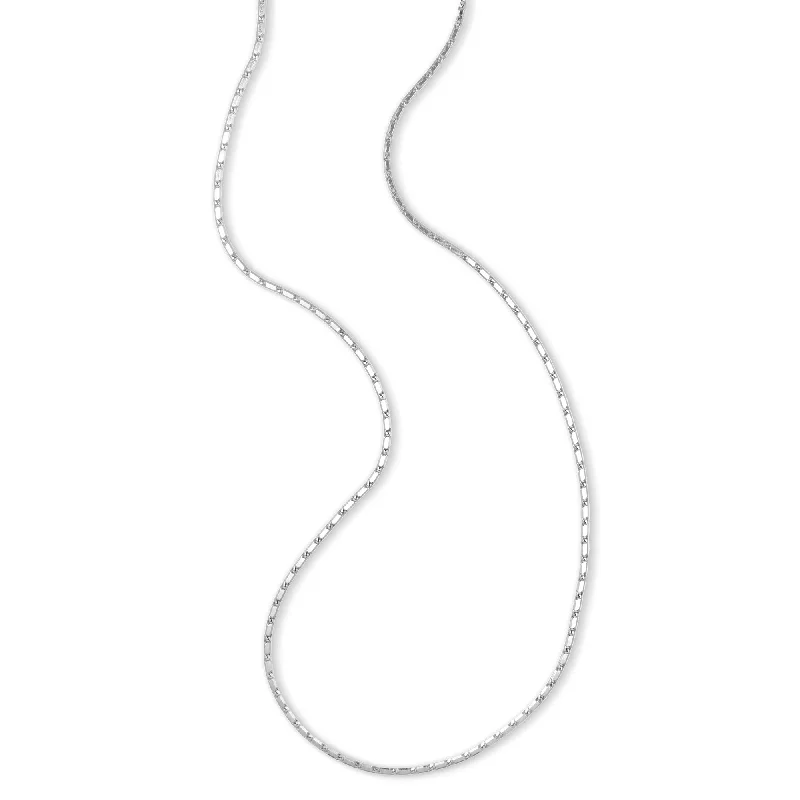 handmade wooden bead necklace Lumina Chain Necklace, 20 Inches, 14K White Gold