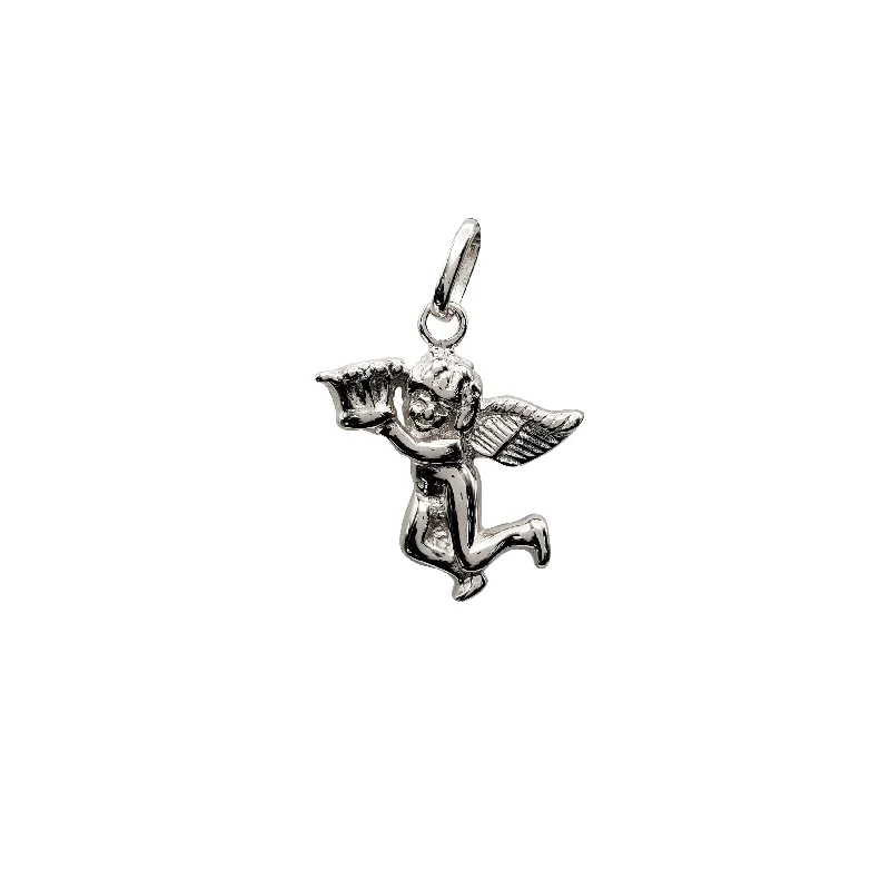 emerald gemstone earrings Angel Pendant (Silver)