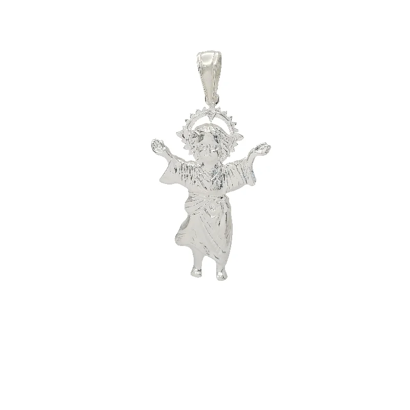 modern geometric gold ring Baby Jesus Pendant (Silver)