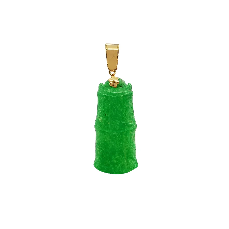 emerald-cut ruby eternity ring Jade Bamboo Stalk Pendant (14K)