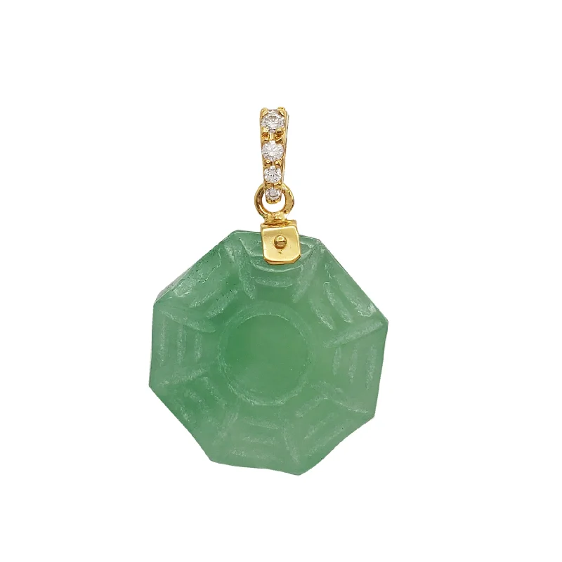 celestial meteor shower earrings Diamond Eight Trigrams Jade Pendant (14K)