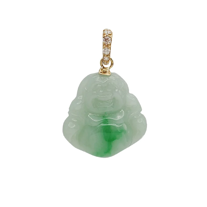 amethyst gemstone engagement ring Diamond Green Buddha Pendant (14K)