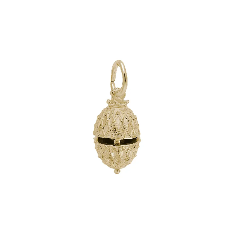 vintage floral engagement ring Easter Egg with Chick 3D Pendant