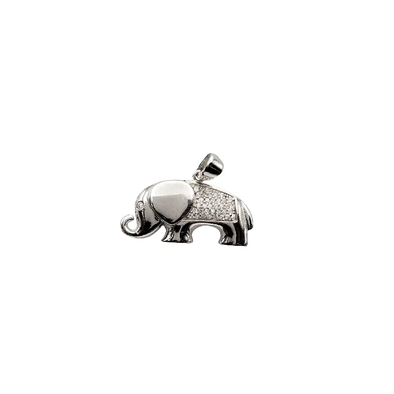 custom name necklace gold Elephant Pendant (Silver)
