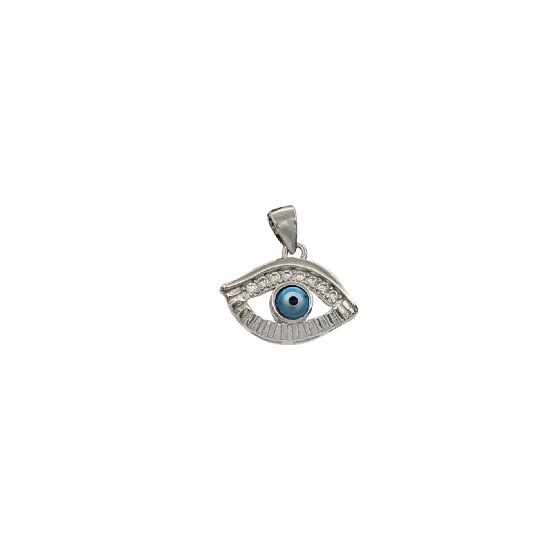 elegant art deco necklace Evil Eye Pendant (Silver)