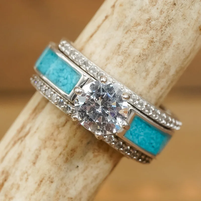 celestial moon and stars ring Grand Tahoe Wedding Set