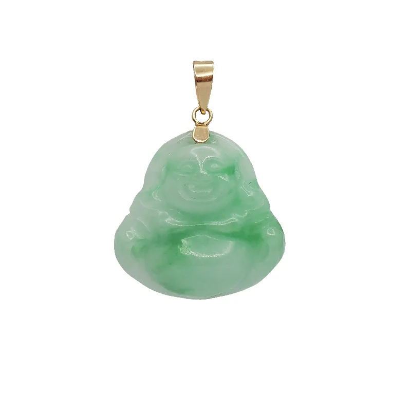 unique blue topaz ring Jade Buddha Pendant (14K)