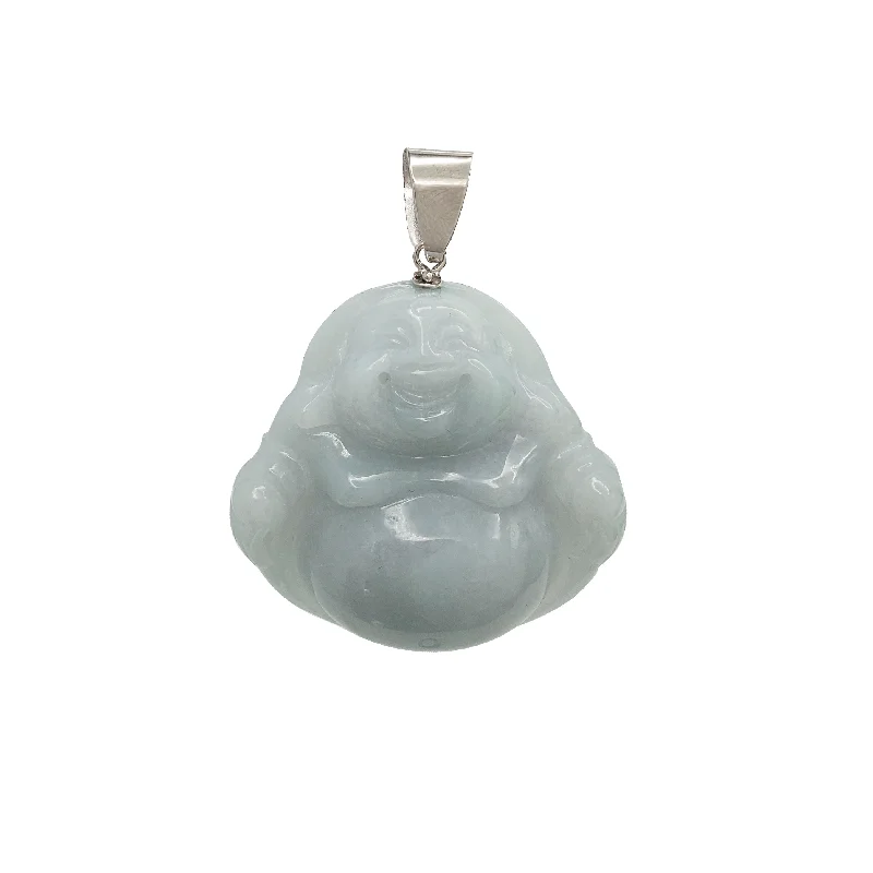 silver moon and star pendant Jade Laughing Buddha Pendant (14K)