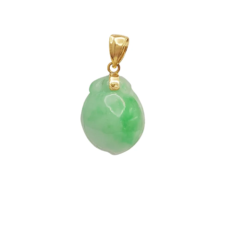 celestial sun charm anklet 【寿桃】Jade Longevity Peach Pendant (14K)