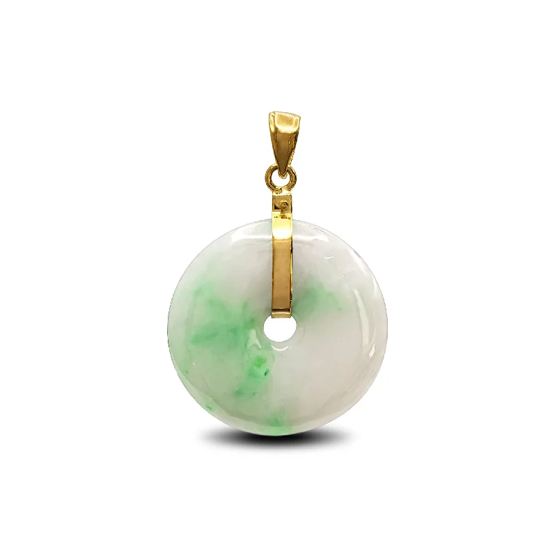 petite diamond promise ring [璧] Jade Pi Disc Pendant (14K)