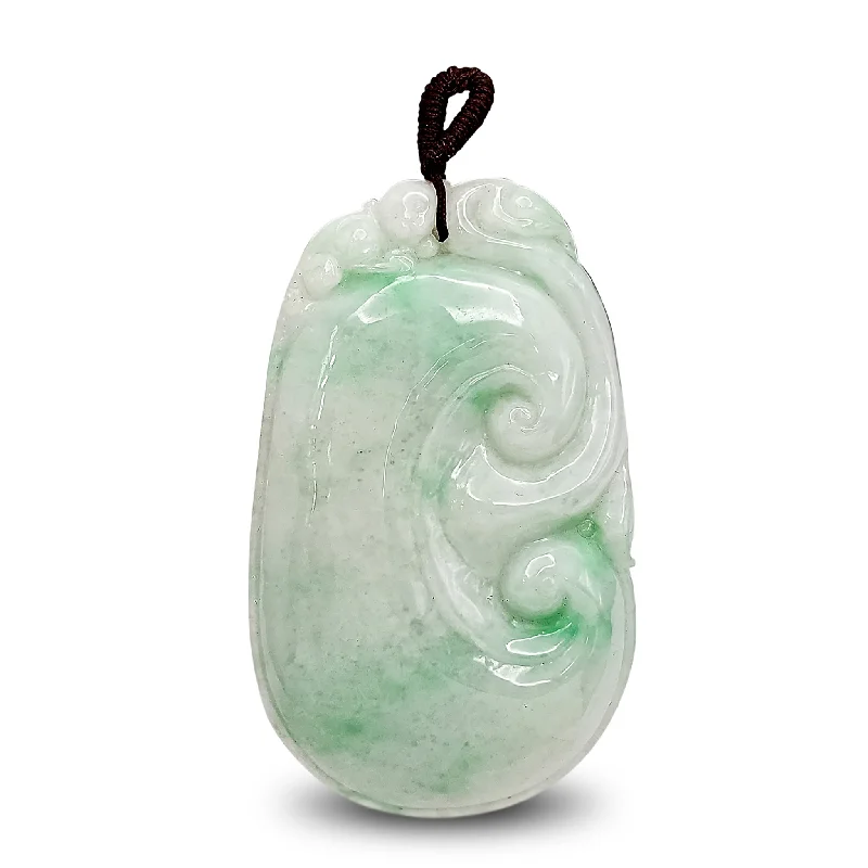 classic diamond hoop earrings Jade Ruyi Scepter Pendant