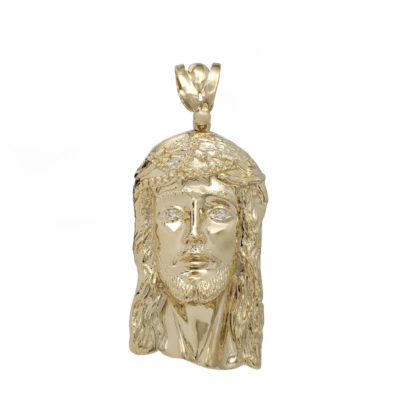 adjustable toe ring silver Jesus Head Open-Back Pendant (10K)