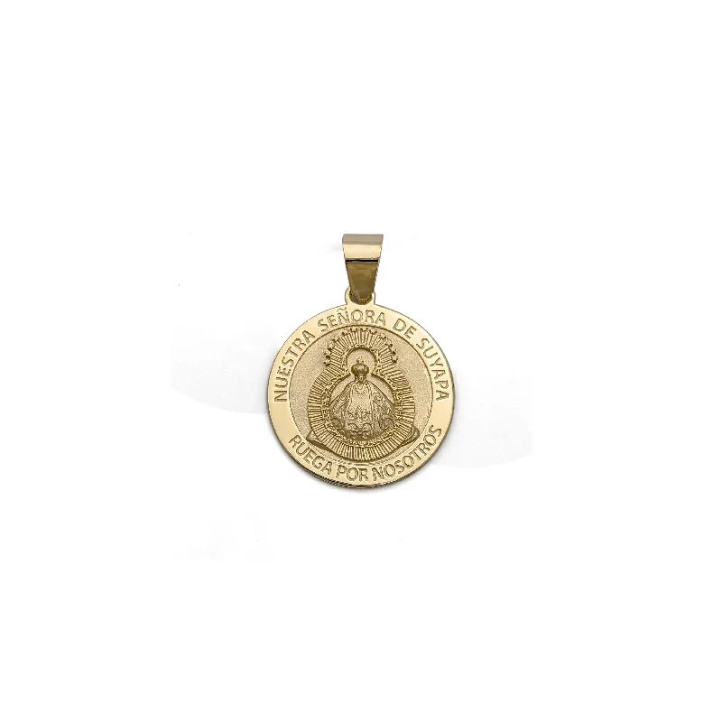 vintage rose gold engagement ring Nuestra Senora de Suyapa Medal Pendant (14K)