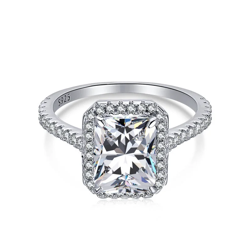 classic tennis bracelet white gold Radiant Garden Diamond Ring