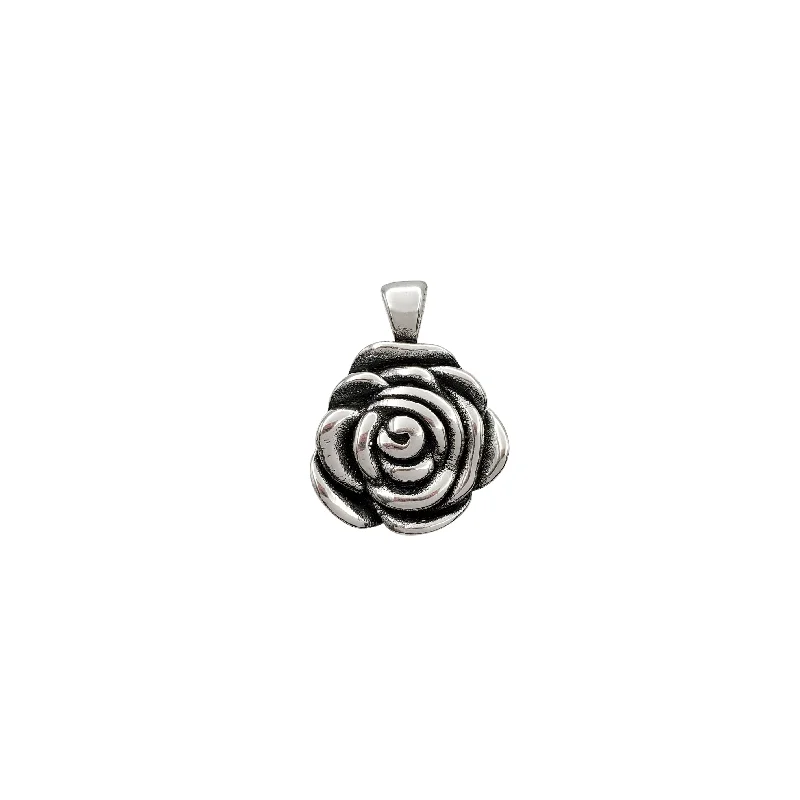 vintage cameo brooch jewelry Rose Pendant (Silver)