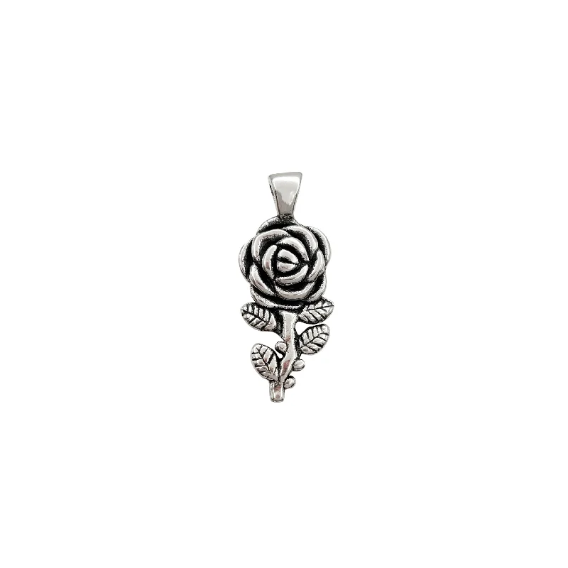 butterfly pendant necklace delicate Rose Pendant (Silver)
