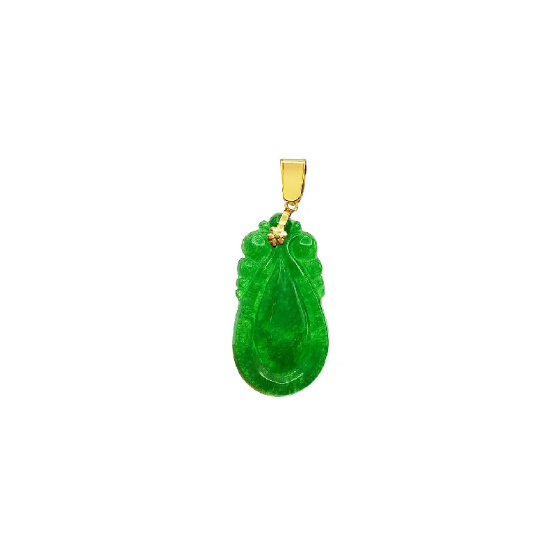 minimalist black diamond studs Jade Ruyi Pendant (14K)