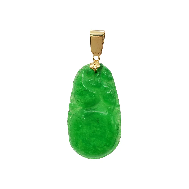elegant aquamarine drop earrings 【如意】Ruyi Jade Pendant (14K)