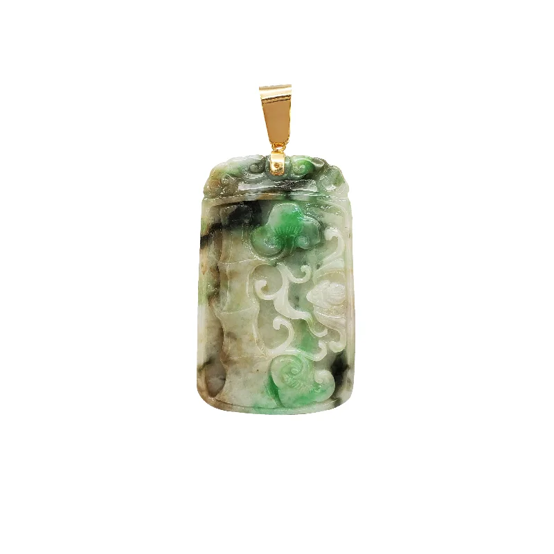 celestial orbit ring set Jade Ruyi Tablet Pendant (14K)
