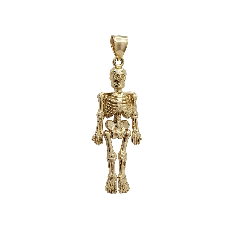 gothic skull ring for men Skeleton Pendant (10K)