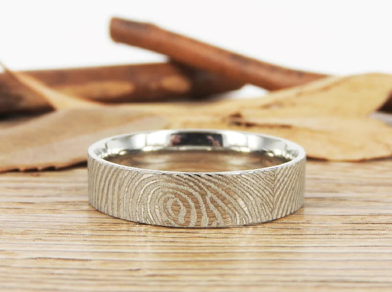 aquamarine and diamond wedding ring Your Actual Finger Print Rings, Family Fingerprints, Friendship Rings, Men Ring, Father's Gift, WEDDING RING - White Gold Titanium Rings 6mm aquamarine and diamond wedding ring Your Actual Finger Print Rings, Family Fingerprints, Friendship Rings, Men Ring, Father's Gift, WEDDING RING - White Gold Titanium Rings 6mm