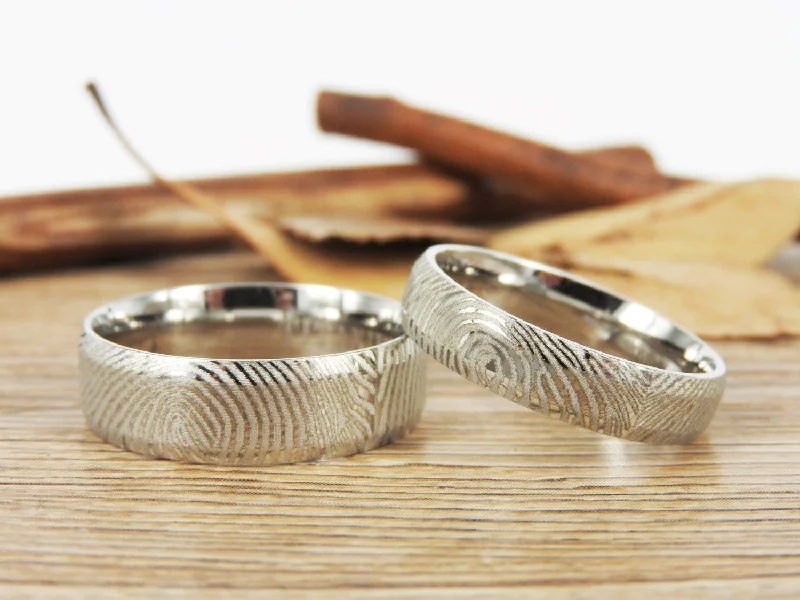 sleek black titanium ring Your Actual Finger Print Rings, Family Fingerprints, Matching FingerPrint Ring, His and Her Promise Rings Wedding Titanium Rings Set sleek black titanium ring Your Actual Finger Print Rings, Family Fingerprints, Matching FingerPrint Ring, His and Her Promise Rings Wedding Titanium Rings Set