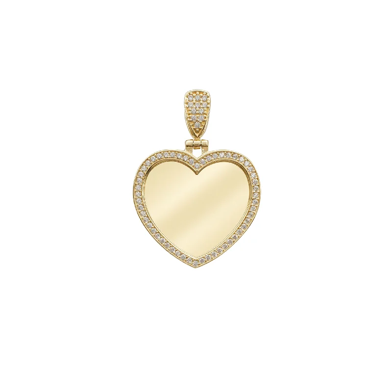celestial star charm bracelet Zirconia Heart Memorial Picture Pendant (14K)