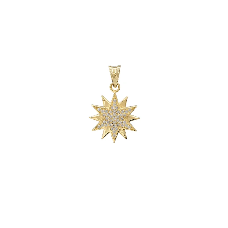 unique diamond stud earrings Zirconia North Star Pendant (14K)