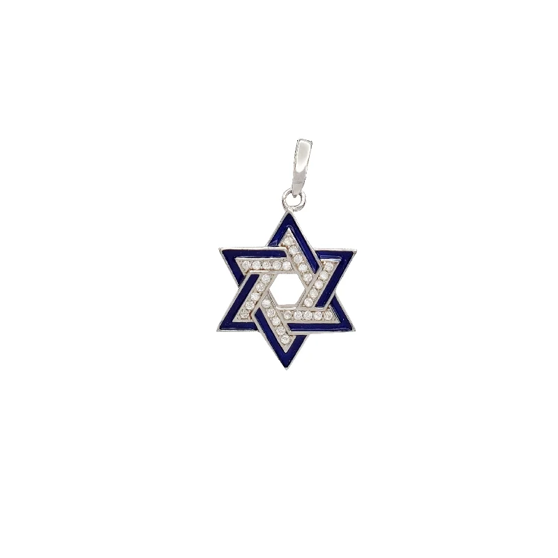 gold charm bracelet with initials Zirconia Star Of David Pendant (Silver)